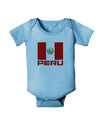 Peru Flag Baby Romper Bodysuit-Baby Romper-TooLoud-LightBlue-06-Months-Davson Sales