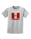 Peru Flag Childrens T-Shirt-Childrens T-Shirt-TooLoud-AshGray-X-Small-Davson Sales