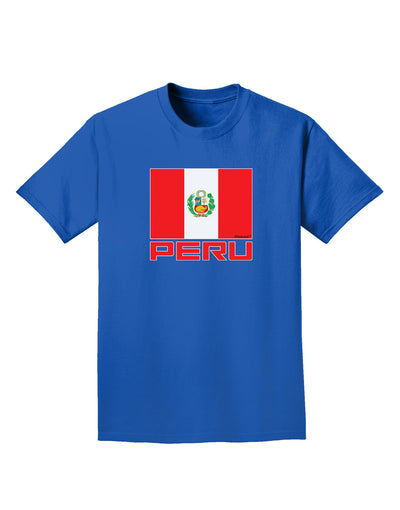 Peru Flag Dark Adult Dark T-Shirt-Mens T-Shirt-TooLoud-Royal-Blue-Small-Davson Sales