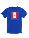 Peru Flag Dark Childrens Dark T-Shirt-Childrens T-Shirt-TooLoud-Royal-Blue-X-Small-Davson Sales