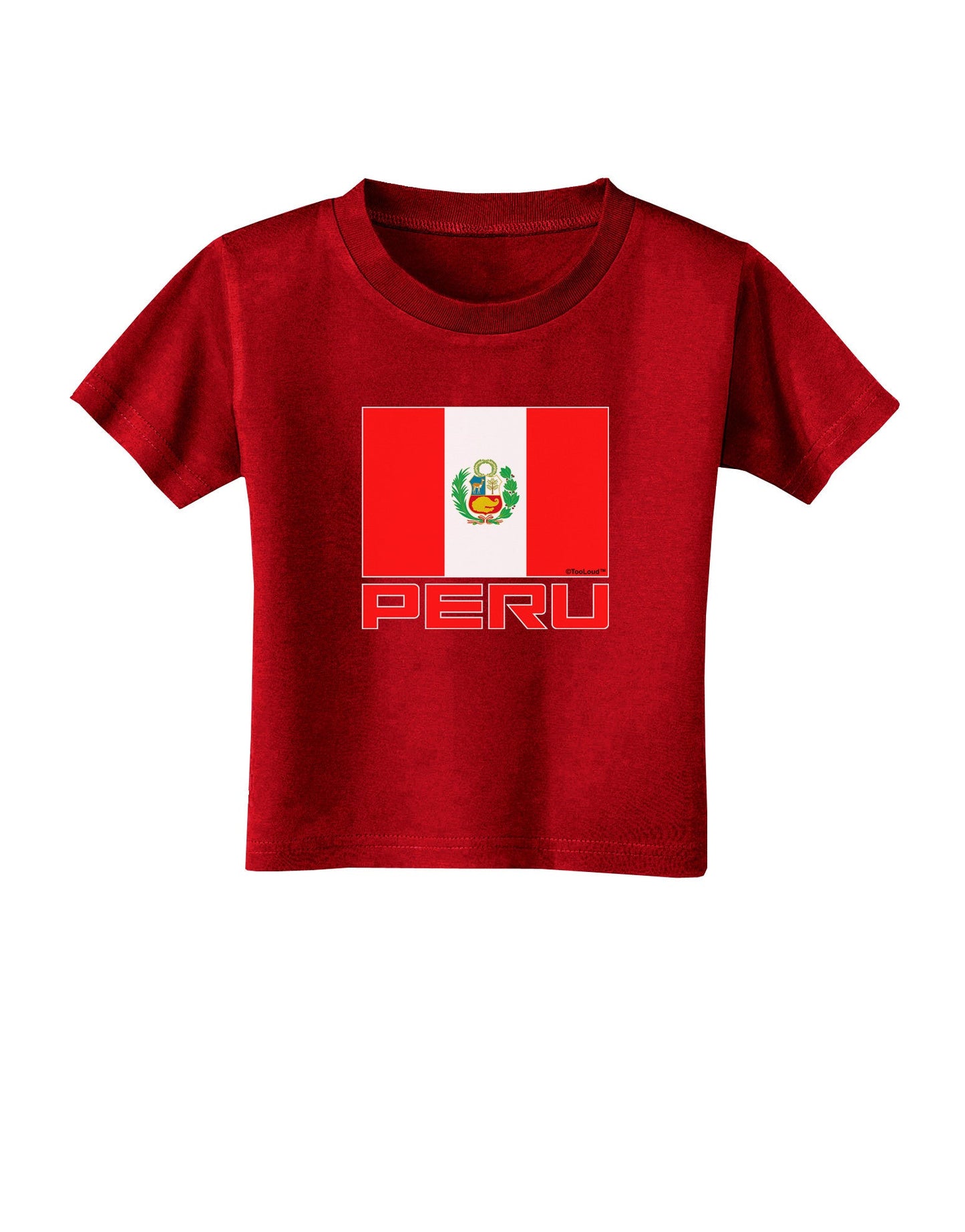 Peru Flag Dark Toddler T-Shirt Dark-Toddler T-Shirt-TooLoud-Red-2T-Davson Sales