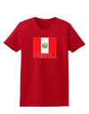 Peru Flag Dark Womens Dark T-Shirt-TooLoud-Red-X-Small-Davson Sales