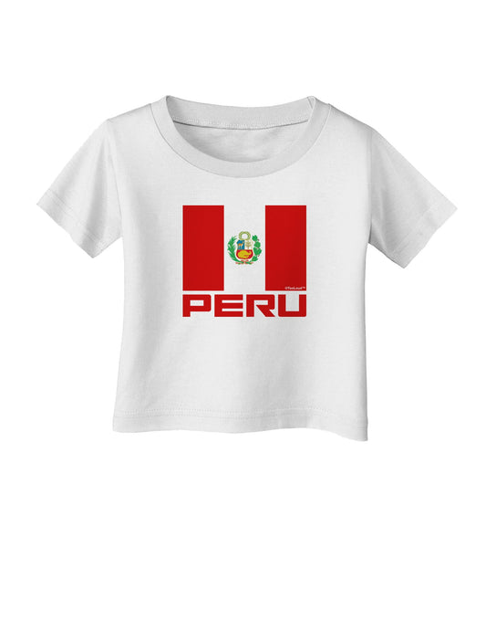 Peru Flag Infant T-Shirt-Infant T-Shirt-TooLoud-White-06-Months-Davson Sales