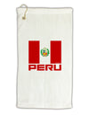 Peru Flag Micro Terry Gromet Golf Towel 16 x 25 inch-Golf Towel-TooLoud-White-Davson Sales