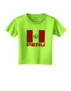 Peru Flag Toddler T-Shirt-Toddler T-Shirt-TooLoud-Lime-Green-2T-Davson Sales