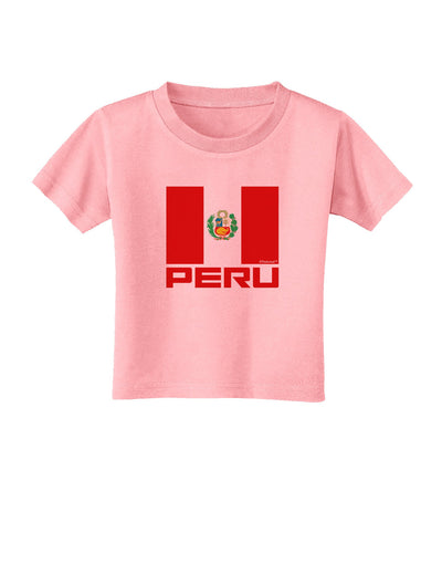 Peru Flag Toddler T-Shirt-Toddler T-Shirt-TooLoud-Candy-Pink-2T-Davson Sales