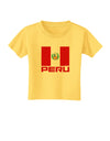 Peru Flag Toddler T-Shirt-Toddler T-Shirt-TooLoud-Yellow-2T-Davson Sales