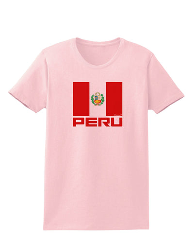 Peru Flag Womens T-Shirt-Womens T-Shirt-TooLoud-PalePink-X-Small-Davson Sales