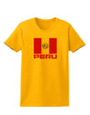 Peru Flag Womens T-Shirt-Womens T-Shirt-TooLoud-Gold-X-Small-Davson Sales