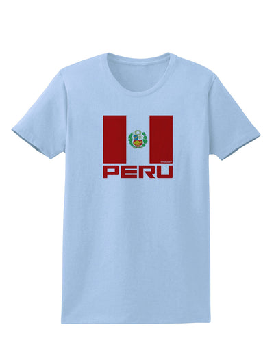 Peru Flag Womens T-Shirt-Womens T-Shirt-TooLoud-Light-Blue-X-Small-Davson Sales