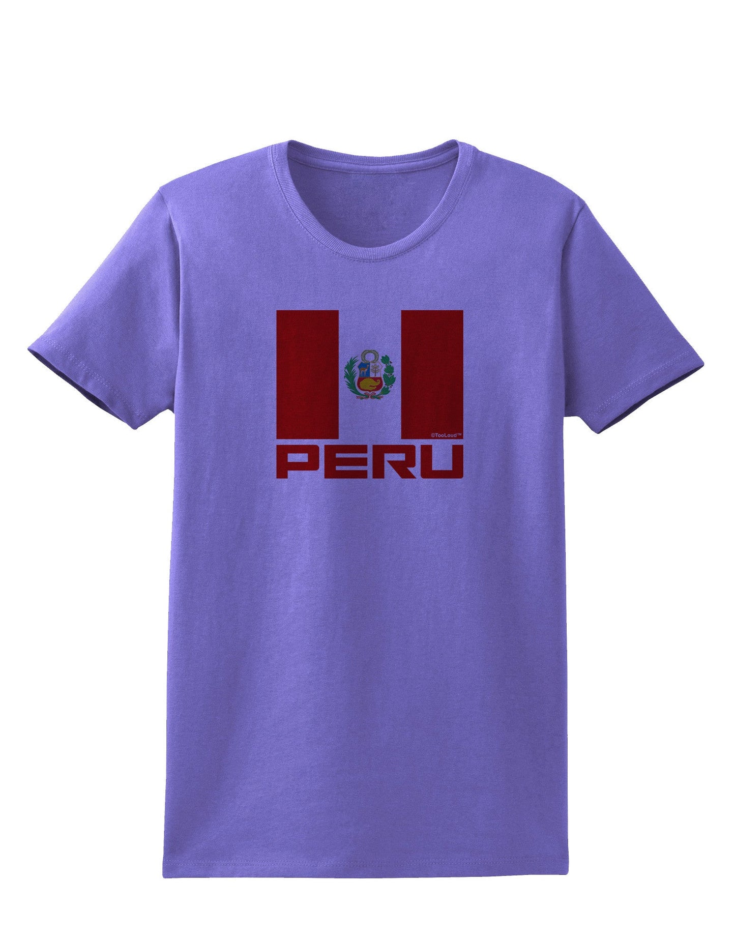 Peru Flag Womens T-Shirt-Womens T-Shirt-TooLoud-Violet-X-Small-Davson Sales