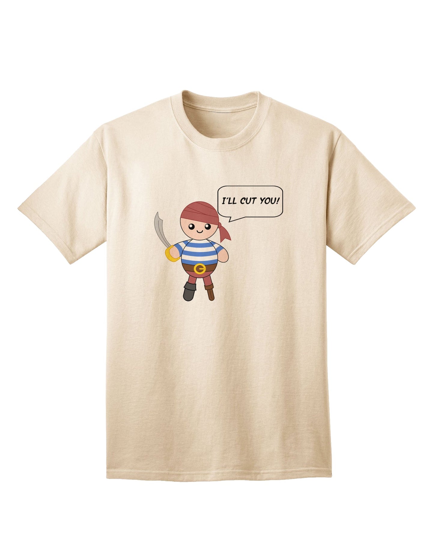 Petey the Pirate Adult T-Shirt - A Stylish Addition to Your Wardrobe-Mens T-shirts-TooLoud-Natural-Small-Davson Sales