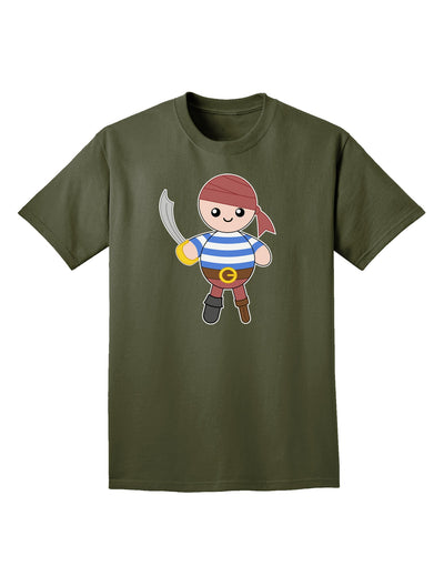 Petey the Pirate - Halloween Adult Dark T-Shirt-Mens T-Shirt-TooLoud-Military-Green-Small-Davson Sales