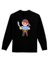 Petey the Pirate - Halloween Adult Long Sleeve Dark T-Shirt-TooLoud-Black-Small-Davson Sales