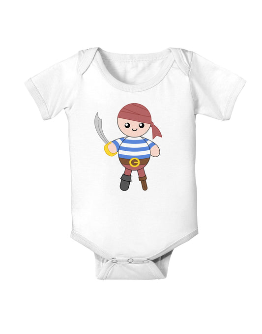 Petey the Pirate - Halloween Baby Romper Bodysuit-Baby Romper-TooLoud-White-06-Months-Davson Sales