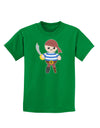 Petey the Pirate - Halloween Childrens Dark T-Shirt-Childrens T-Shirt-TooLoud-Kelly-Green-X-Small-Davson Sales