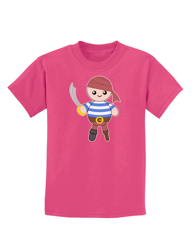 Petey the Pirate - Halloween Childrens Dark T-Shirt-Childrens T-Shirt-TooLoud-Sangria-X-Small-Davson Sales