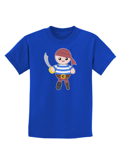 Petey the Pirate - Halloween Childrens Dark T-Shirt-Childrens T-Shirt-TooLoud-Royal-Blue-X-Small-Davson Sales