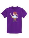 Petey the Pirate - Halloween Childrens Dark T-Shirt-Childrens T-Shirt-TooLoud-Purple-X-Small-Davson Sales