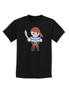 Petey the Pirate - Halloween Childrens Dark T-Shirt-Childrens T-Shirt-TooLoud-Black-X-Small-Davson Sales