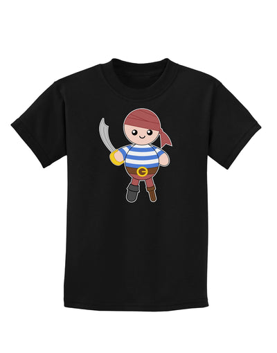 Petey the Pirate - Halloween Childrens Dark T-Shirt-Childrens T-Shirt-TooLoud-Black-X-Small-Davson Sales