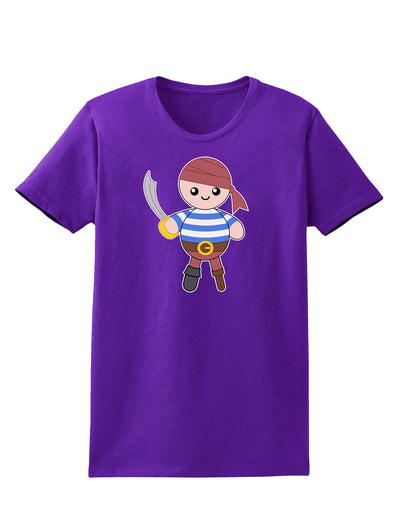 Petey the Pirate - Halloween Womens Dark T-Shirt-Womens T-Shirt-TooLoud-Purple-X-Small-Davson Sales