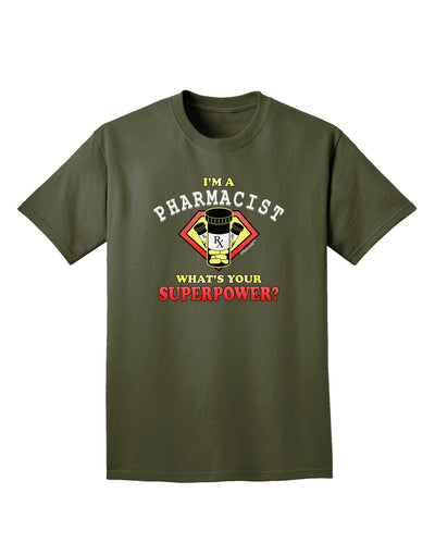 Pharmacist - Superpower Adult Dark T-Shirt-Mens T-Shirt-TooLoud-Military-Green-Small-Davson Sales