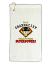 Pharmacist - Superpower Micro Terry Gromet Golf Towel 16 x 25 inch-Golf Towel-TooLoud-White-Davson Sales