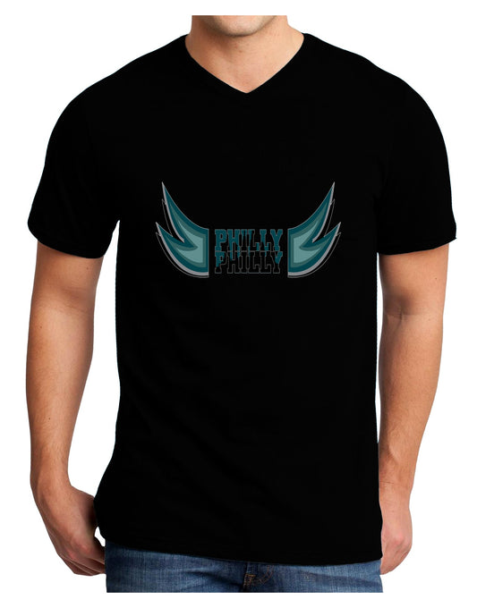 Philly Philly Funny Beer Drinking Adult Dark V-Neck T-Shirt by TooLoud-Mens V-Neck T-Shirt-TooLoud-Black-Small-Davson Sales