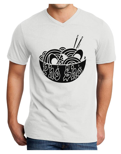 Pho Sho Adult V-Neck T-shirt-Mens T-Shirt-TooLoud-White-Small-Davson Sales