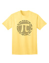 Pi Circle Adult T-Shirt with Retro Computer Style - The Ultimate Choice for Pi Day, brought to you by TooLoud-Mens T-shirts-TooLoud-Yellow-Small-Davson Sales