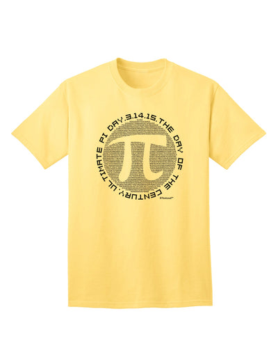 Pi Circle Adult T-Shirt with Retro Computer Style - The Ultimate Choice for Pi Day, brought to you by TooLoud-Mens T-shirts-TooLoud-Yellow-Small-Davson Sales