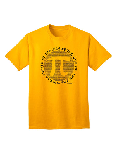 Pi Circle Adult T-Shirt with Retro Computer Style - The Ultimate Choice for Pi Day, brought to you by TooLoud-Mens T-shirts-TooLoud-Gold-Small-Davson Sales