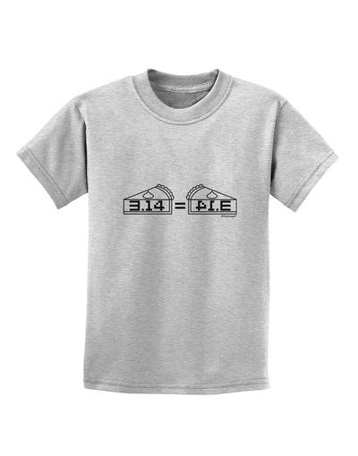 Pi Day Design - 314 Equals Pie Mirrored Pies Childrens T-Shirt by TooLoud-Childrens T-Shirt-TooLoud-AshGray-X-Small-Davson Sales