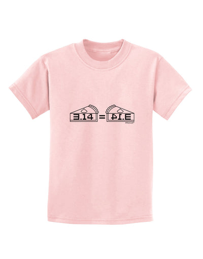 Pi Day Design - 314 Equals Pie Mirrored Pies Childrens T-Shirt by TooLoud-Childrens T-Shirt-TooLoud-PalePink-X-Small-Davson Sales