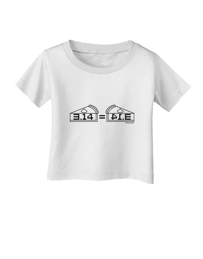 Pi Day Design - 314 Equals Pie Mirrored Pies Infant T-Shirt by TooLoud-Infant T-Shirt-TooLoud-White-06-Months-Davson Sales