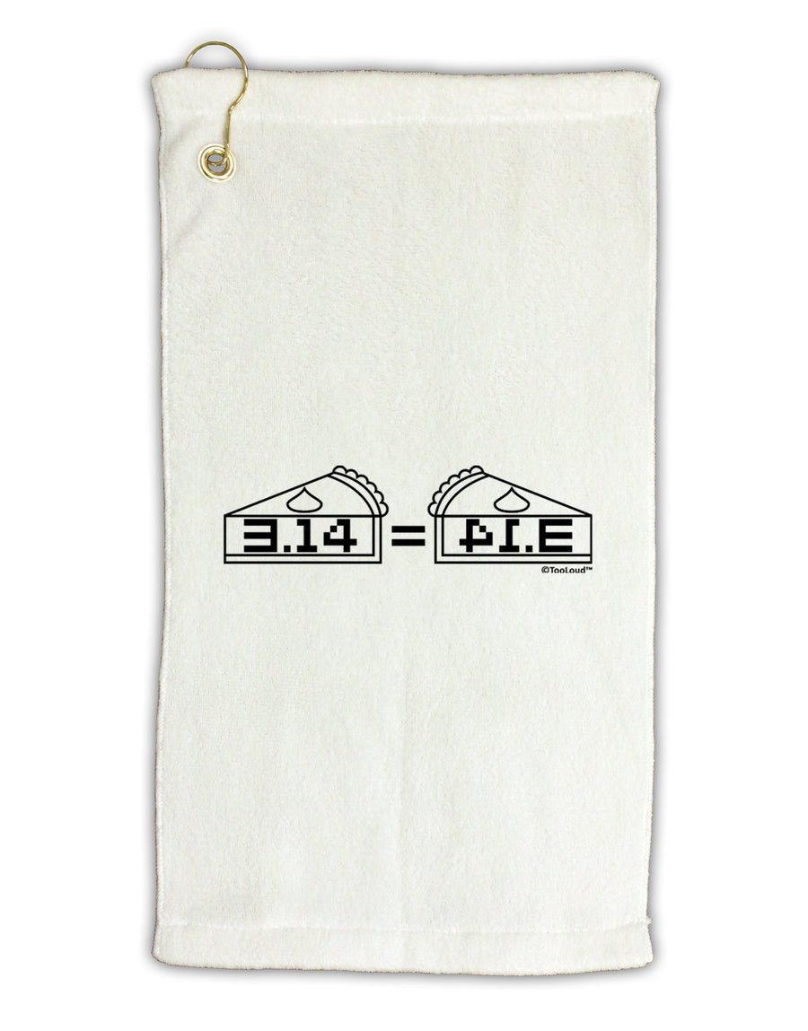 Pi Day Design - 314 Equals Pie Mirrored Pies Micro Terry Gromet Golf Towel 16 x 25 inch by TooLoud-Golf Towel-TooLoud-White-Davson Sales