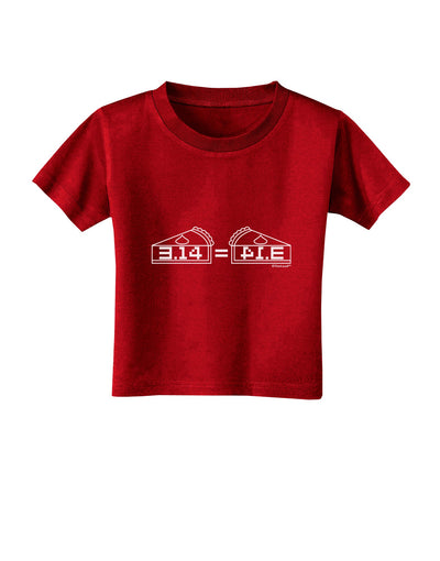 Pi Day Design - 314 Equals Pie Mirrored Pies Toddler T-Shirt Dark by TooLoud-Toddler T-Shirt-TooLoud-Red-2T-Davson Sales