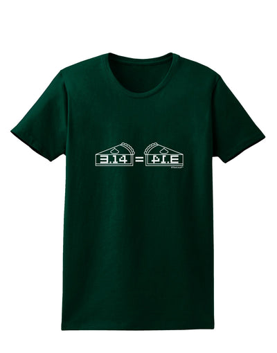 Pi Day Design - 314 Equals Pie Mirrored Pies Womens Dark T-Shirt by TooLoud-Womens T-Shirt-TooLoud-Forest-Green-Small-Davson Sales