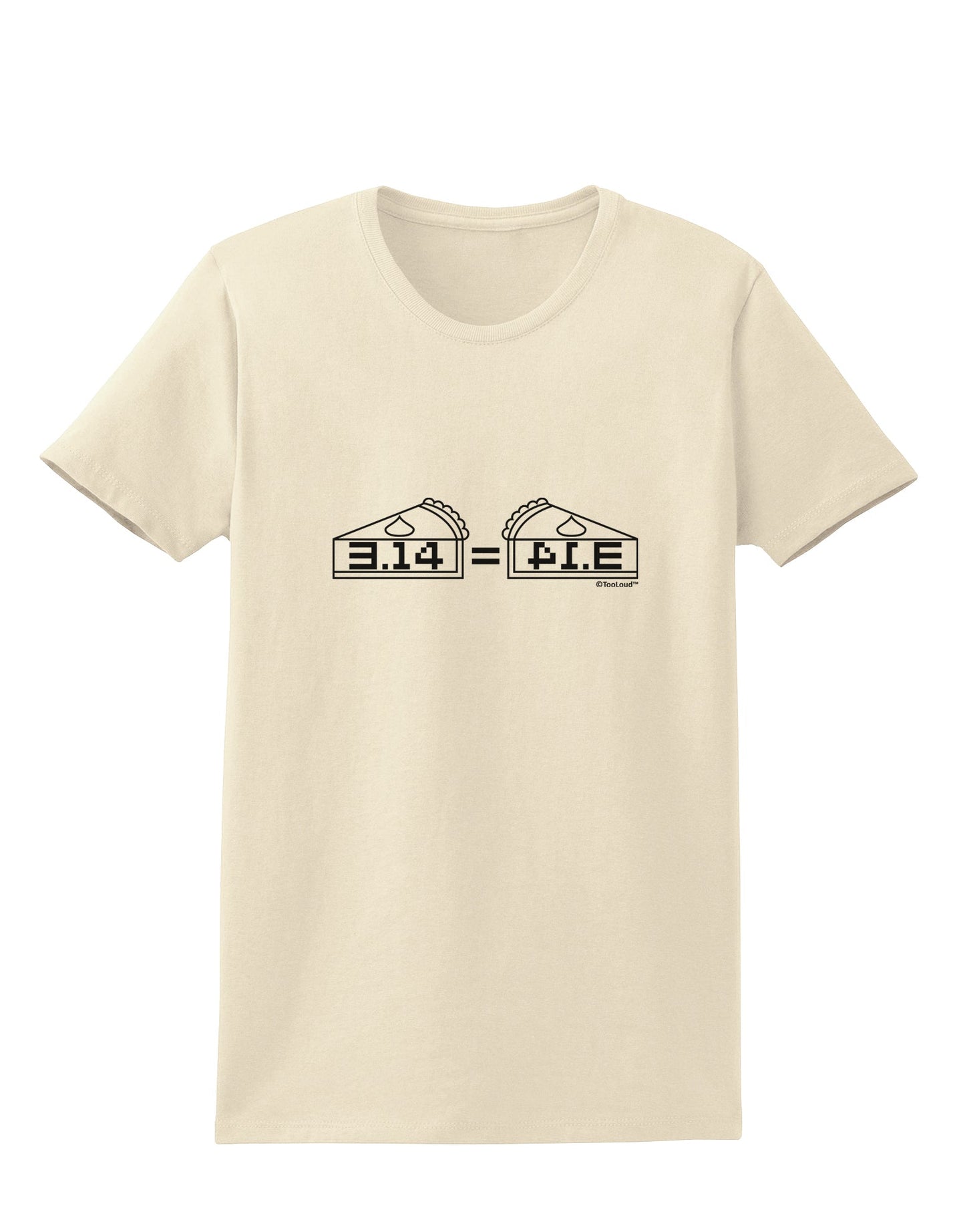 Pi Day Design - 314 Equals Pie Mirrored Pies Womens T-Shirt by TooLoud-Womens T-Shirt-TooLoud-Natural-X-Small-Davson Sales