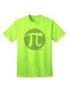 Pi Day Design - Adult T-Shirt with Pi Circle Cutout by TooLoud-Mens T-shirts-TooLoud-Neon-Green-Small-Davson Sales