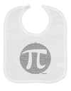 Pi Day Design - Pi Circle Cutout Baby Bib by TooLoud