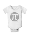 Pi Day Design - Pi Circle Cutout Baby Romper Bodysuit by TooLoud-Baby Romper-TooLoud-White-06-Months-Davson Sales