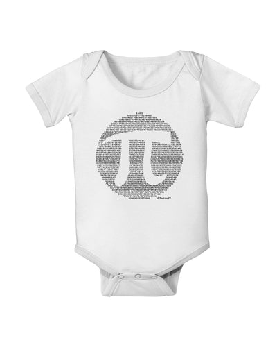 Pi Day Design - Pi Circle Cutout Baby Romper Bodysuit by TooLoud-Baby Romper-TooLoud-White-06-Months-Davson Sales