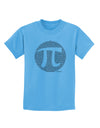 Pi Day Design - Pi Circle Cutout Childrens T-Shirt by TooLoud-Childrens T-Shirt-TooLoud-Aquatic-Blue-X-Small-Davson Sales