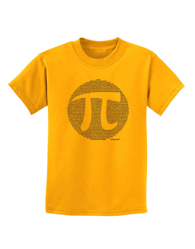 Pi Day Design - Pi Circle Cutout Childrens T-Shirt by TooLoud-Childrens T-Shirt-TooLoud-Gold-X-Small-Davson Sales