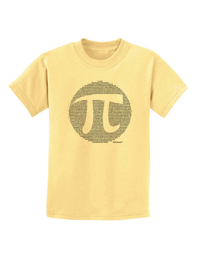 Pi Day Design - Pi Circle Cutout Childrens T-Shirt by TooLoud-Childrens T-Shirt-TooLoud-Daffodil-Yellow-X-Small-Davson Sales