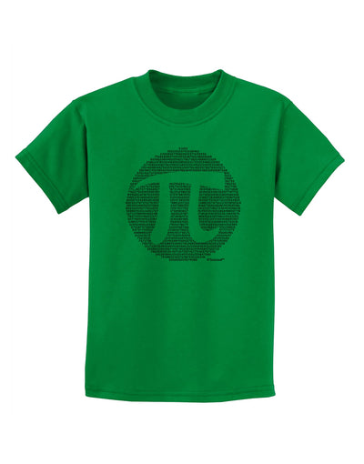 Pi Day Design - Pi Circle Cutout Childrens T-Shirt by TooLoud-Childrens T-Shirt-TooLoud-Kelly-Green-X-Small-Davson Sales