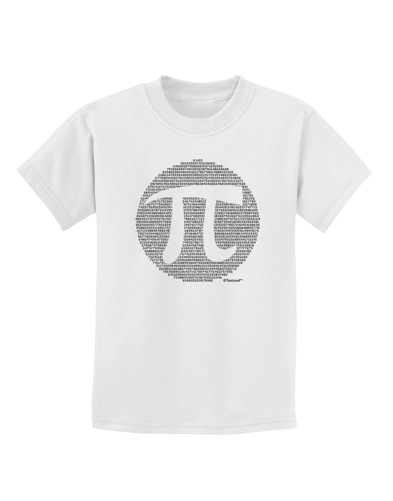 Pi Day Design - Pi Circle Cutout Childrens T-Shirt by TooLoud-Childrens T-Shirt-TooLoud-White-X-Small-Davson Sales
