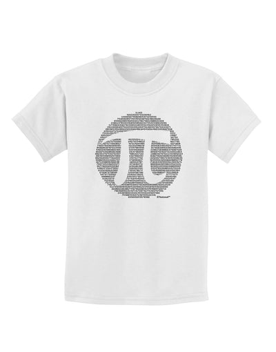 Pi Day Design - Pi Circle Cutout Childrens T-Shirt by TooLoud-Childrens T-Shirt-TooLoud-White-X-Small-Davson Sales